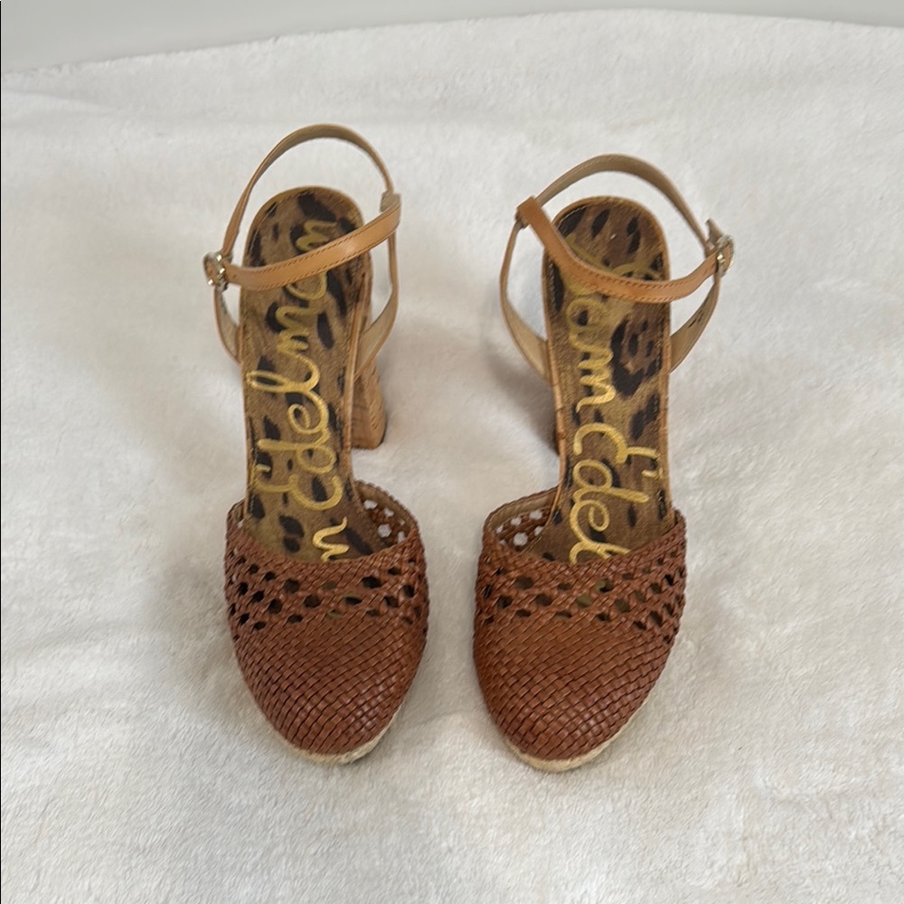 Sam Edelman Rella Platform Heels | Whiskey Brown | Size 9